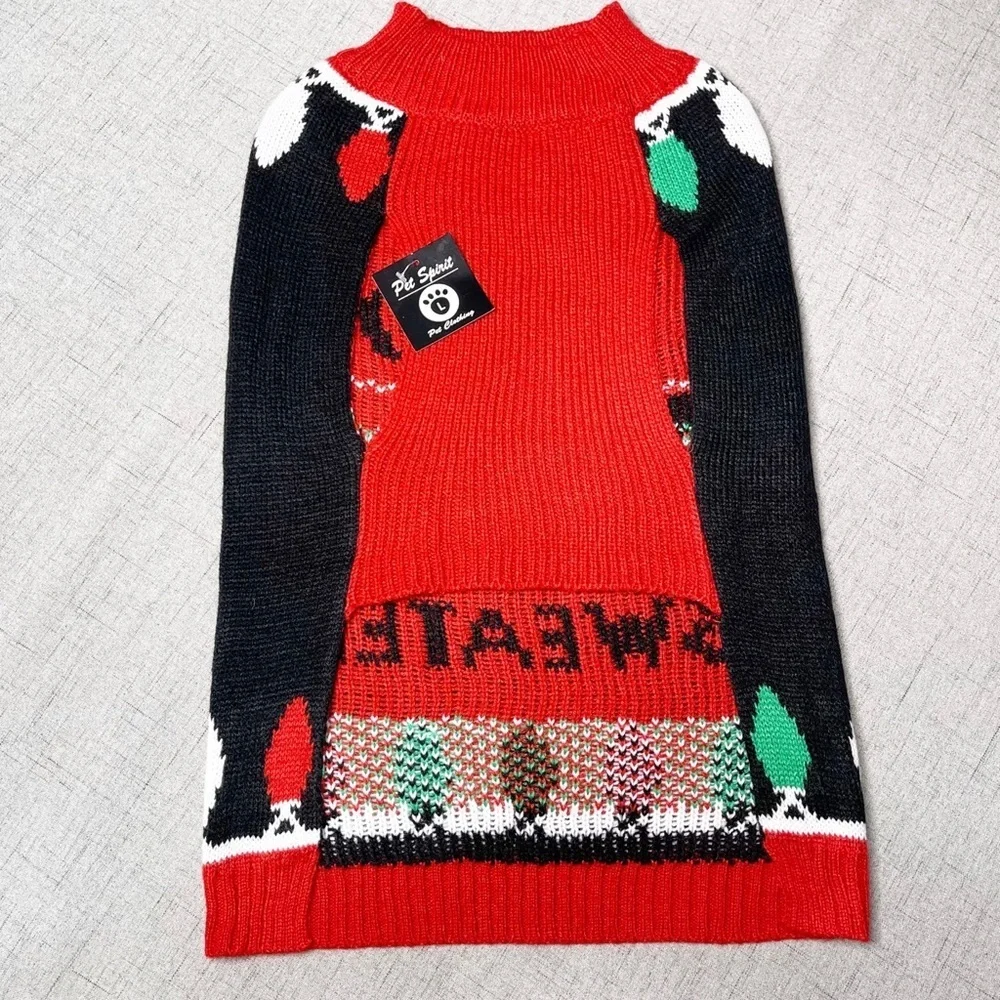 Dog Ugly Christmas Holiday Sweater Pet Clothes Nwt